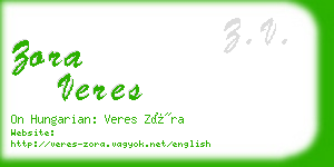 zora veres business card